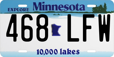 MN license plate 468LFW