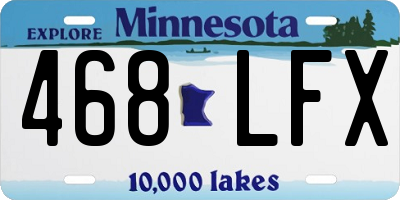 MN license plate 468LFX