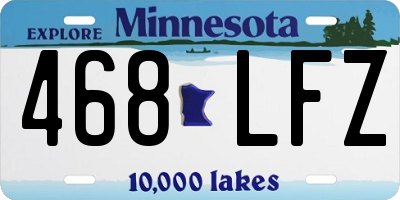MN license plate 468LFZ