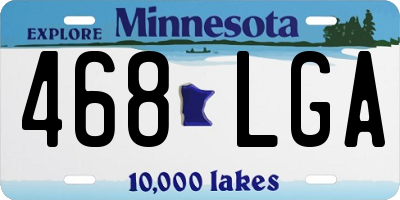 MN license plate 468LGA