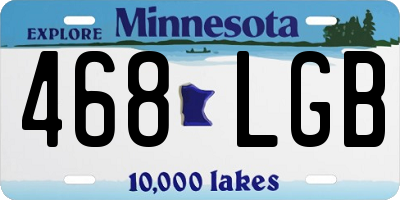 MN license plate 468LGB