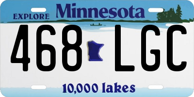MN license plate 468LGC