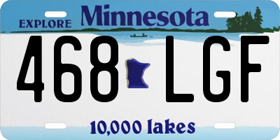 MN license plate 468LGF