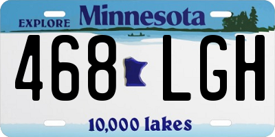 MN license plate 468LGH