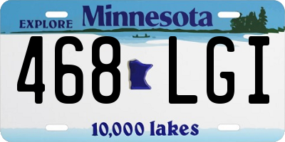MN license plate 468LGI