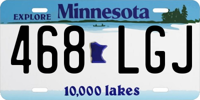 MN license plate 468LGJ