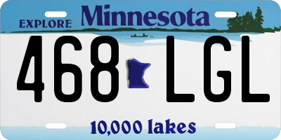 MN license plate 468LGL