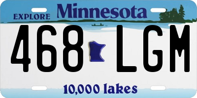 MN license plate 468LGM