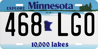 MN license plate 468LGO