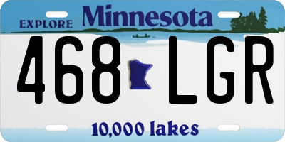 MN license plate 468LGR