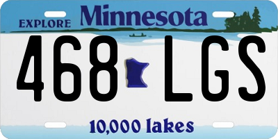 MN license plate 468LGS