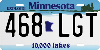 MN license plate 468LGT