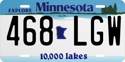 MN license plate 468LGW