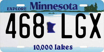 MN license plate 468LGX