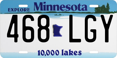 MN license plate 468LGY