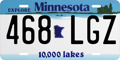 MN license plate 468LGZ
