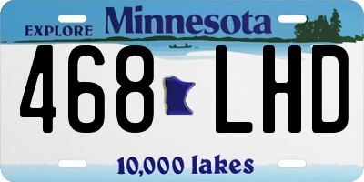 MN license plate 468LHD