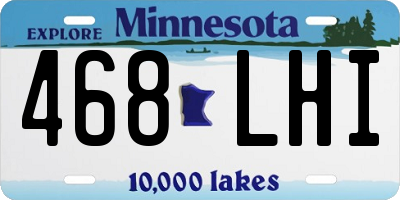 MN license plate 468LHI