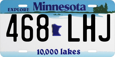 MN license plate 468LHJ