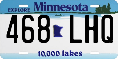MN license plate 468LHQ