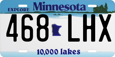 MN license plate 468LHX