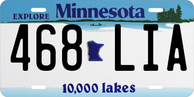 MN license plate 468LIA