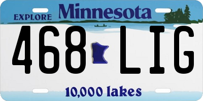 MN license plate 468LIG