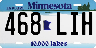 MN license plate 468LIH