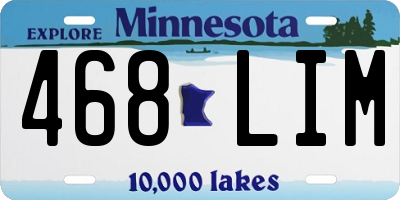 MN license plate 468LIM