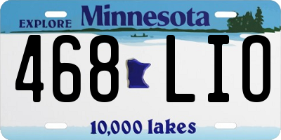 MN license plate 468LIO