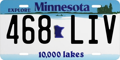 MN license plate 468LIV