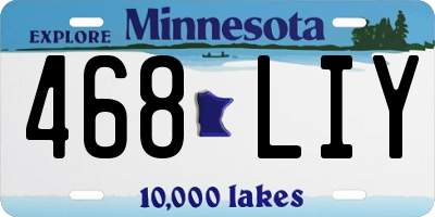 MN license plate 468LIY