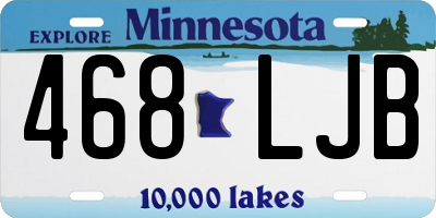 MN license plate 468LJB