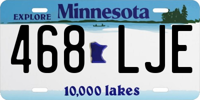 MN license plate 468LJE