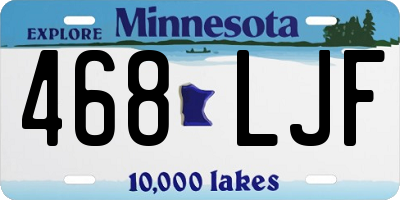MN license plate 468LJF
