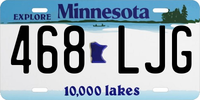 MN license plate 468LJG