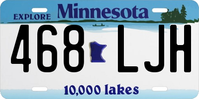 MN license plate 468LJH