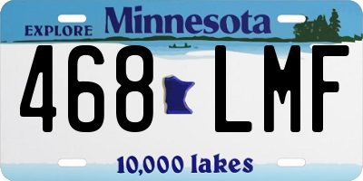 MN license plate 468LMF