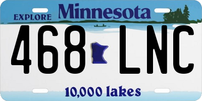 MN license plate 468LNC