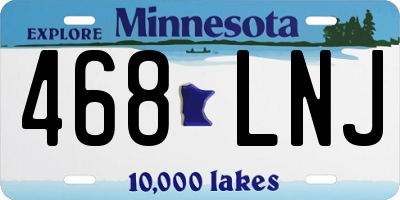 MN license plate 468LNJ