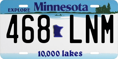 MN license plate 468LNM