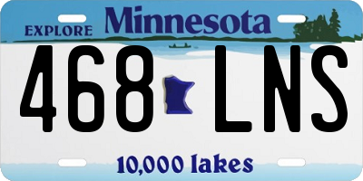 MN license plate 468LNS