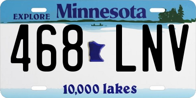 MN license plate 468LNV