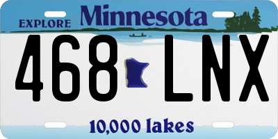 MN license plate 468LNX