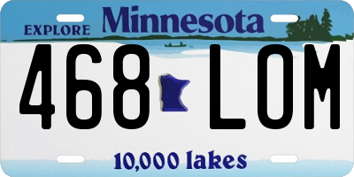 MN license plate 468LOM
