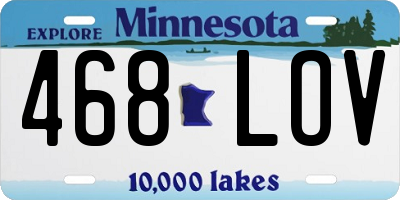 MN license plate 468LOV