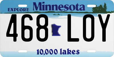 MN license plate 468LOY