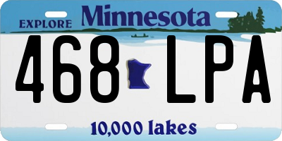 MN license plate 468LPA