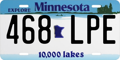 MN license plate 468LPE