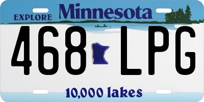 MN license plate 468LPG